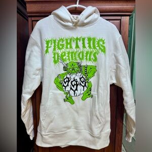 Juice WRLD & Vlone Fighting Demons White & Green Collaboration Hoodie Med NEW